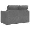 vidaXL Grindų sofa-lova, 2-1, tamsiai pilka, 122x204x55cm, aksomas