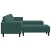 vidaXL Svetainės sofa 3 pcs Tamsiai žalia