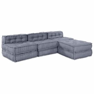 vidaXL Modulinė sofa Audinys Pilka 210 x 140 x 56 cm