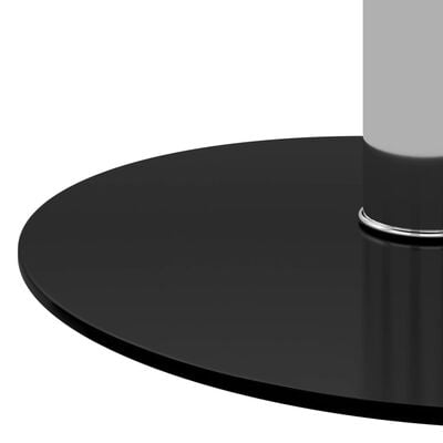 vidaXL Kavos staliukas, juodos spalvos, 40cm, grūdintas stiklas