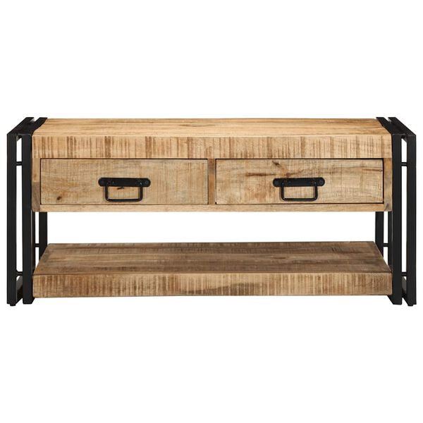 vidaXL Kavos staliukas 90x50x38 cm Masyvus Rough Wood Mango