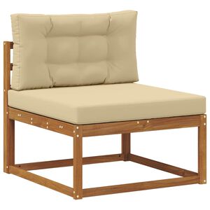 vidaXL Lauko Vidurinis Sofa Kietos akacijos mediena Natūrali