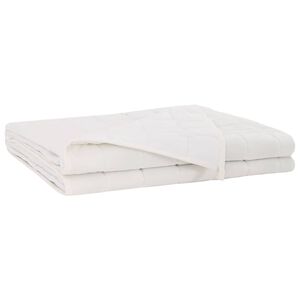 vidaXL Svorio antklodė Balta 122 x 183 cm 5 kg 100% Medvilnė 205T