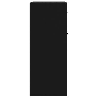 vidaXL Šoninė spintelė, juodos spalvos, 60x30x75cm, MDP