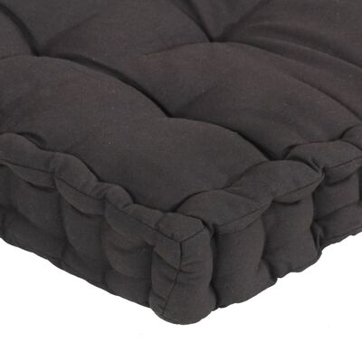 vidaXL Grindų/paletės pagalvėlės, 6vnt., antracito spalvos, medvilnė