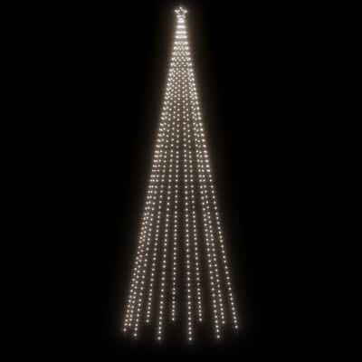 vidaXL Kalėdų eglutė, 160x500cm, kūgio formos, 732 šaltos baltos LED