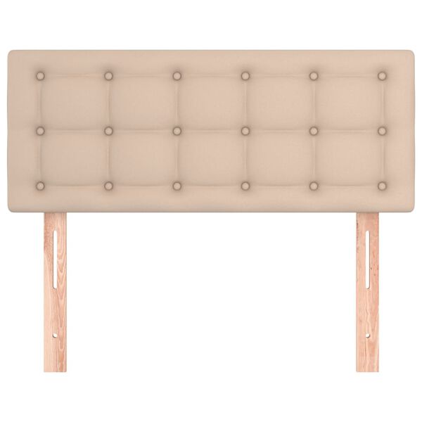 vidaXL Galvūgalis, kapučino spalvos, 80x5x78/88cm, dirbtinė oda