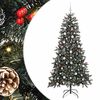 vidaXL Dirbtinė Kalėdų eglutė Žalia 210 cm PVC, plastikas ir plienas