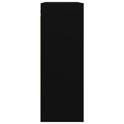 vidaXL Pakabinama sieninė spintelė, juodos spalvos, 69,5x32,5x90cm