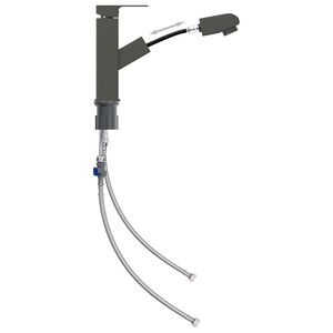 vidaXL Vonios kambario mai&scaron;ytuvas, pilkas, 157x172mm, i&scaron;traukiamas