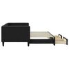 vidaXL Lova su ištraukiama dalimi/stalčiais, juoda, 80x200cm, audinys