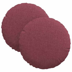 vidaXL Sėdynių pagalvėlės 2 vnt. Audinys Vyno raudona &Oslash;30 x 13 cm