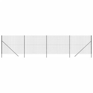vidaXL Vielinė tinklinė tvora, antracito, 1,4x10m, plienas