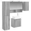 vidaXL Vonios spintos komplektas 5 pcs Pilka Sonoma 50 x 14,5 x 70 cm