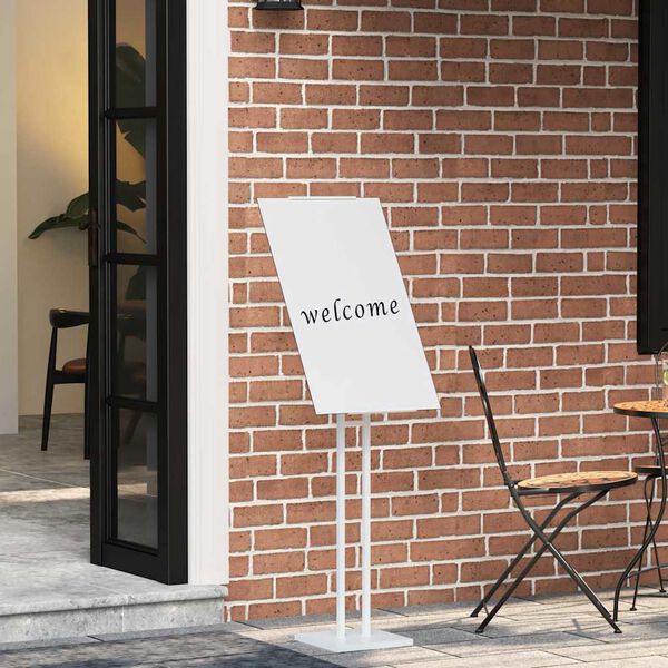 vidaXL Prekybos parodos stendai 2 pcs Baltas 26,5 x 26,5 x 150 cm