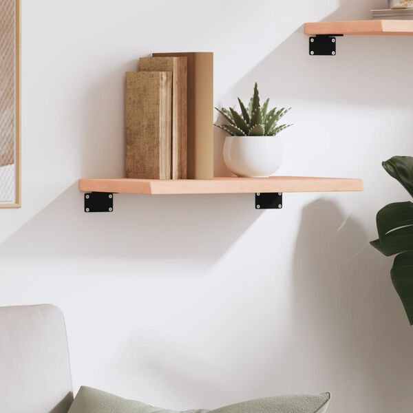 vidaXL Sieninė lentyna, 40x30x2cm, neapdorotas ąžuolo masyvas