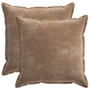 vidaXL Pagalvėlės užvalkalas 2 pcs HOUTEN Ruda 60 x 60 cm