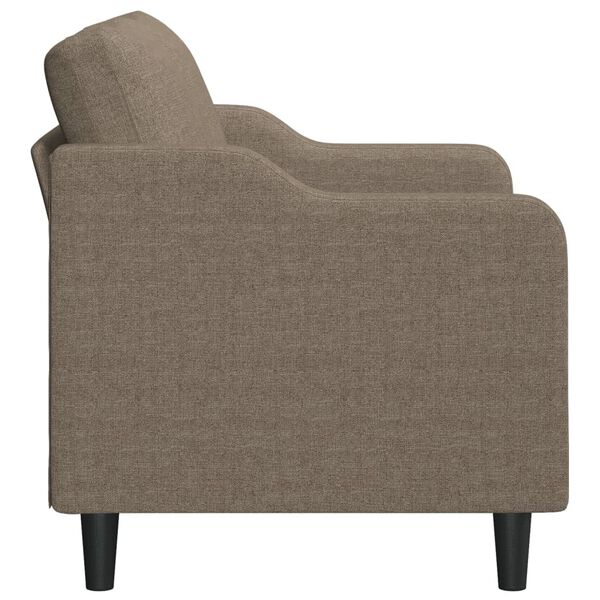 vidaXL Dvivietė sofa, taupe spalvos, 140cm, audinys