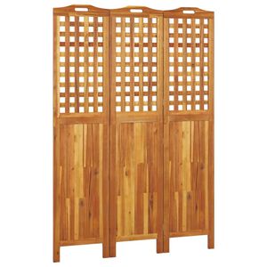 vidaXL Kambario pertvara, 3 segmentai, 121,5x2x180cm, akacijos masyvas