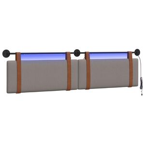 vidaXL Pakabinamas lovos galvūgalis Taupe Antikinis PU