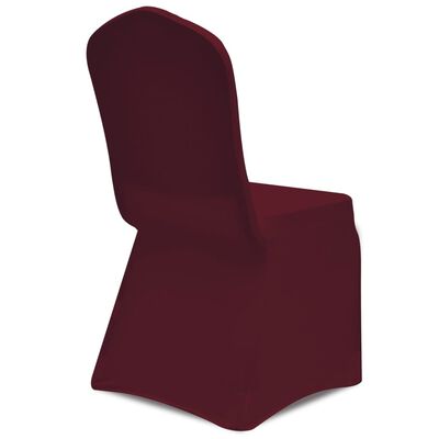 vidaXL Kėdžių užvalkalai, 12vnt., vyšninės sp., įtempiami (2x241200)