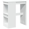 vidaXL Baro stalas su laikikliais, baltas, 90x47,5x103,5cm, mediena