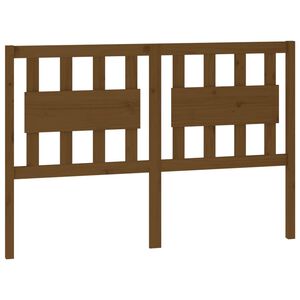 vidaXL Lovos galvūgalis, medaus rudas, 125,5x4x100cm, pu&scaron;ies masyvas