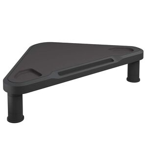 vidaXL Kampinis monitoriaus stovas, juodos spalvos, 49x28x10,5cm