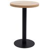 vidaXL Bistro staliukas, &scaron;viesiai rudos spalvos, 50cm, MDF