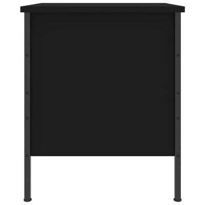 vidaXL Naktinė spintelė, juodos spalvos, 40x42x50cm, apdirbta mediena