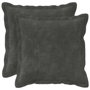 vidaXL Pagalvėlės užvalkalas 2 pcs HOUTEN Antracito 35 x 35 cm