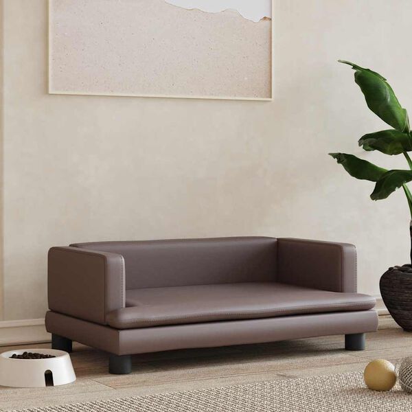 vidaXL Lova &scaron;unims, rudos spalvos, 80x45x30cm, dirbtinė oda