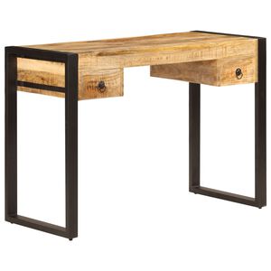 vidaXL Ra&scaron;omasis stalas su 2 stalčiais, 110x50x77cm, mango med. mas.
