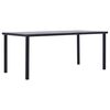 vidaXL Valgomojo stalas, juodas ir betono pilkas, 200x100x75cm, MDF