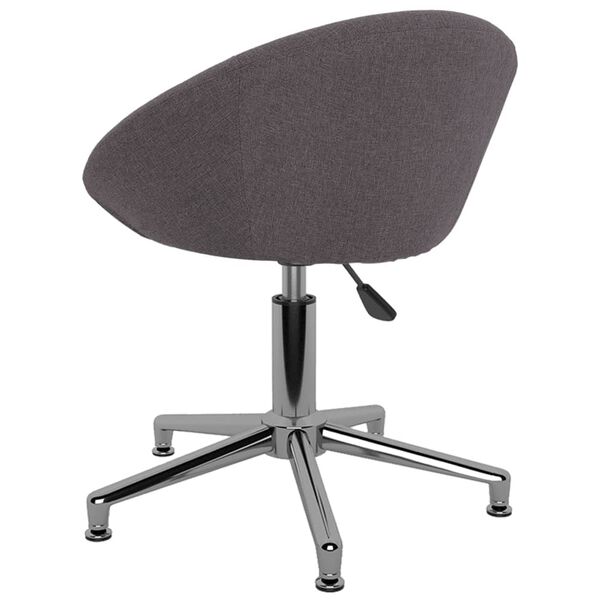 vidaXL Pasukama valgomojo kėdė, taupe spalvos, audinys (330448)