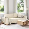 vidaXL 3-Vietis Sofa Smėlio 220 cm Lino mi&scaron;inio audinys