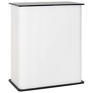 vidaXL Parodų prekystalis Juoda ir Balta 80 x 40 x 93 cm