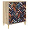 vidaXL I&scaron;traukalas spinta OMMEN Geometrinis ra&scaron;tas 66 x 36,5 x 75 cm
