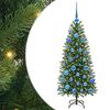 vidaXL Dirbtinė Kalėdų eglutė su 150 LED Žalia 120 cm PE ir PVC