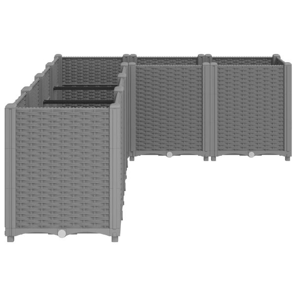 vidaXL Sodo lovelis, &scaron;viesiai pilkos spalvos, 160x120x53cm, PP