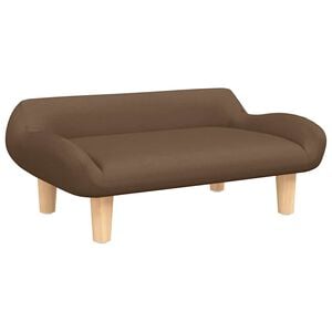 vidaXL Vaiki&scaron;ka sofa, rudos spalvos, 70x40x24cm, audinys