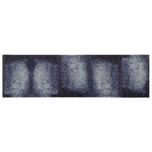 vidaXL Virtuvės kilimas Mėlynas &Scaron;e&scaron;ėlis 150 x 45 cm 100% poliamidas