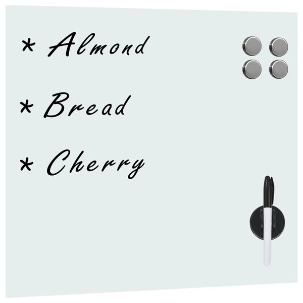 vidaXL Prie sienos montuojama magnetinė lenta, 50x50cm, stiklas