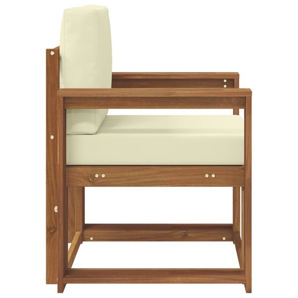 vidaXL Lauko sofa Tvirta akacijos mediena ir poliesteris Natūrali