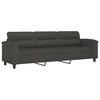 vidaXL Trivietė sofa su pagalvėmis, tamsiai pilka, 210cm, audinys