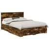 vidaXL Lovos rėmas Dūminio ąžuolo 135 x 190 cm Apdirbta mediena