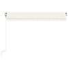 vidaXL Automatinė i&scaron;traukiama markizė, kreminės spalvos, 450x350cm