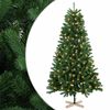 vidaXL Dirbtinė Kalėdų eglutė 120 cm 150 LED &Scaron;ilta balta PVC Žalia
