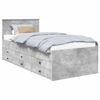 vidaXL Dienos lova Betono pilka ir juoda 100 x 200 cm Apdirbta mediena