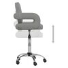 vidaXL Pasukama valgomojo kėdė, pilkos spalvos, dirbtinė oda